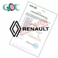 Certificat de Conformité Renault