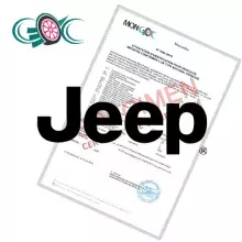 Certificat de conformité jeep