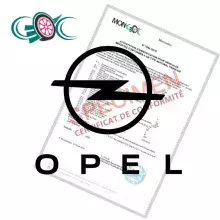 Certificat de Conformité Opel