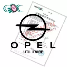 Certificat de conformité opel pro