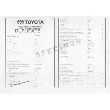 Certificat de conformité Européen Toyota