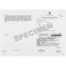 Certificat de Conformité Européen Porsche