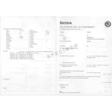 Certificat de Conformité skoda